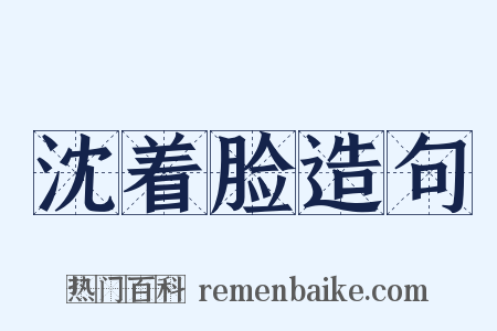 沈着脸造句是什么意思的图片